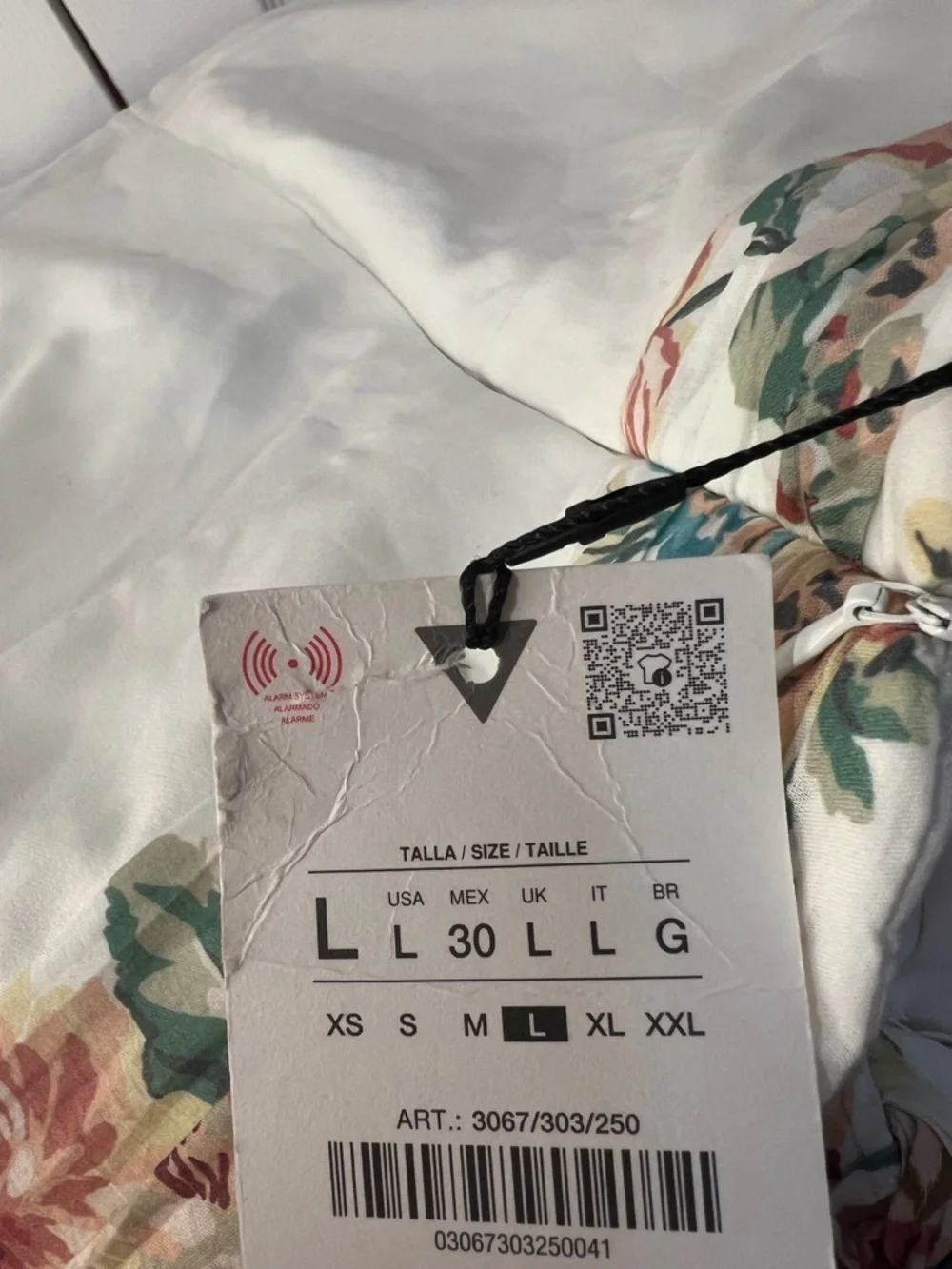 ZARA Strapless White Mini Dress with Floral Tie Bust - Picture 15 of 16